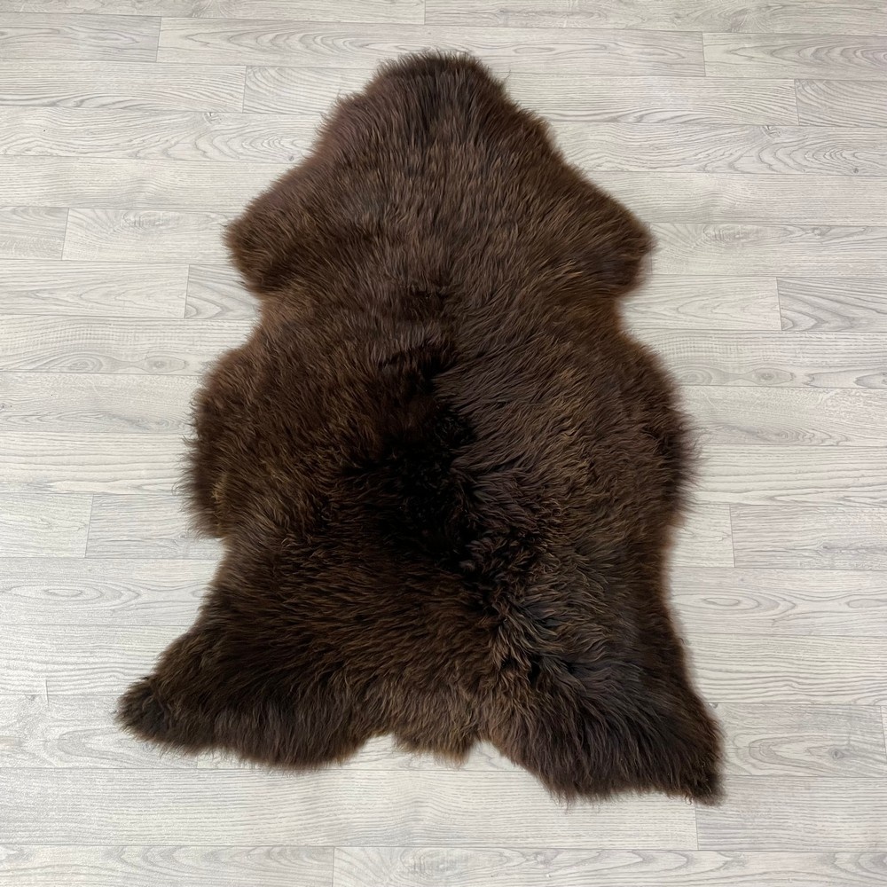 Lederstore Schapenvacht bruin 120x85cm L
