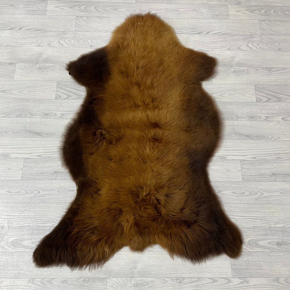 Lederstore Schapenvacht Scandinavian bruin 120x85cm L