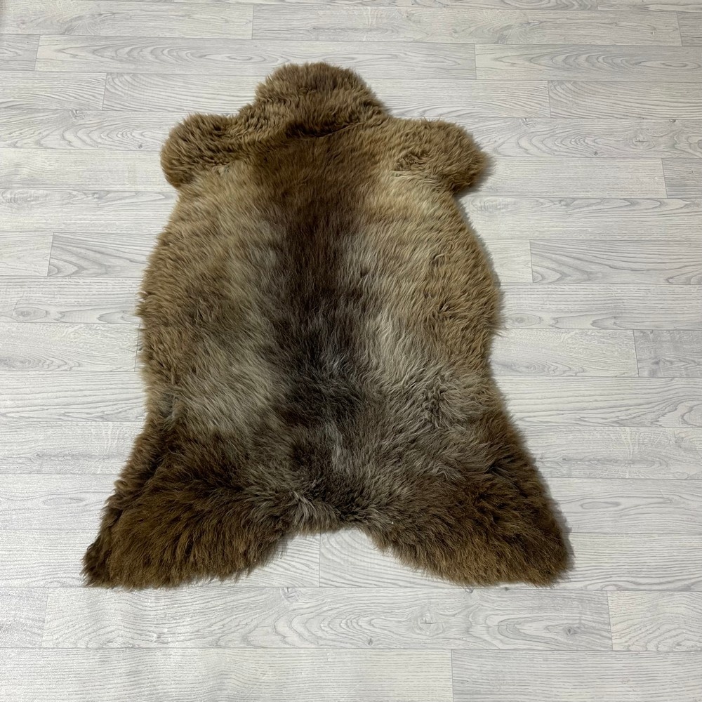 Lederstore Schapenvacht bruin tinten 105x80cm M