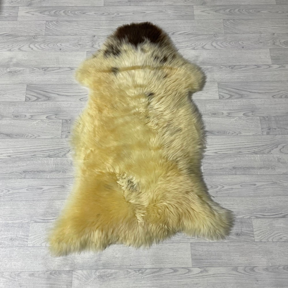 Lederstore Schapenvacht creme bruin 115x75cm