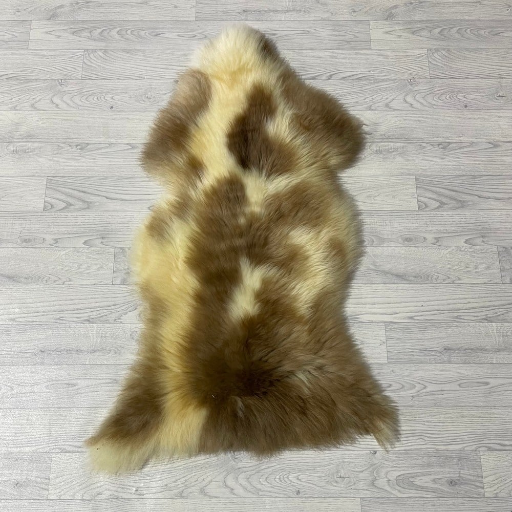 Lederstore Schapenvacht creme bruin 110x70cm