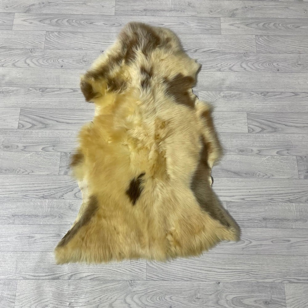 Lederstore Schapenvacht creme bruin 105x70cm