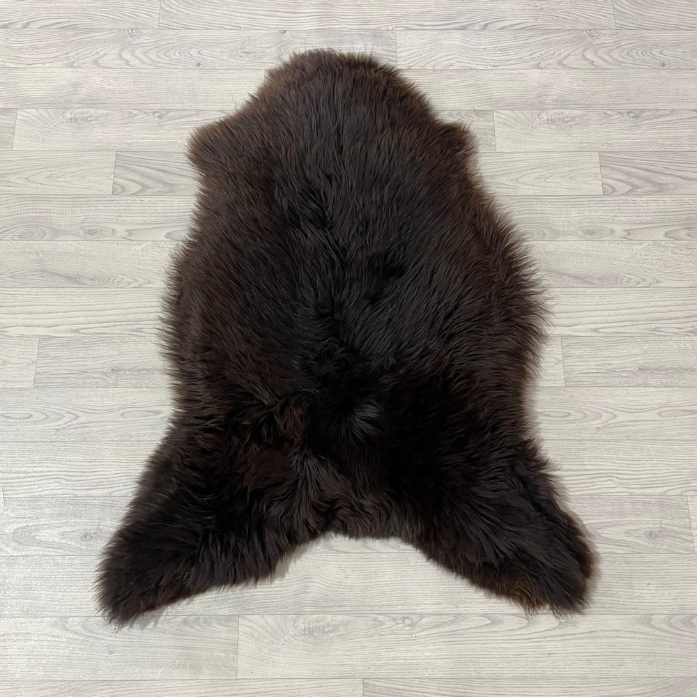 Lederstore Schapenvacht bruin 105x80cm