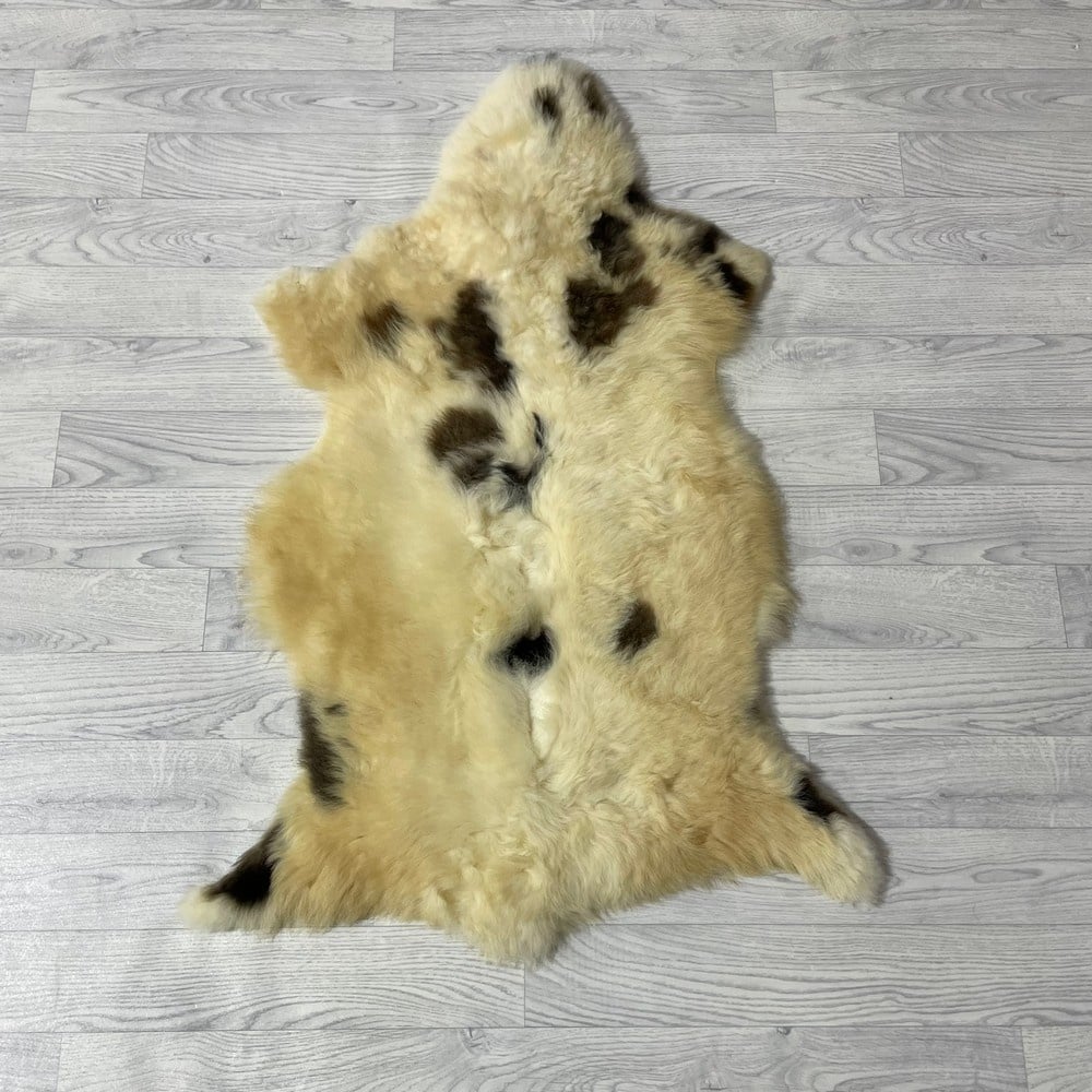 Lederstore Schapenvacht creme bruin 110x70cm