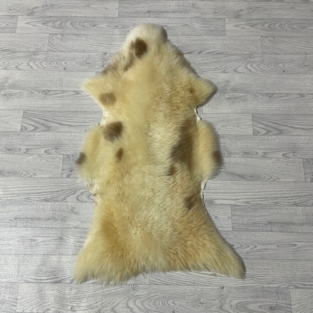 Lederstore Schapenvacht creme bruin 105x60cm