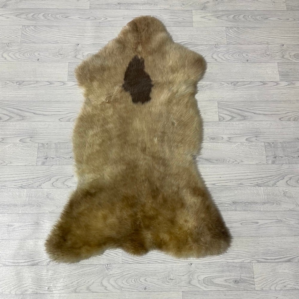 Lederstore Schapenvacht creme bruin 110x70cm