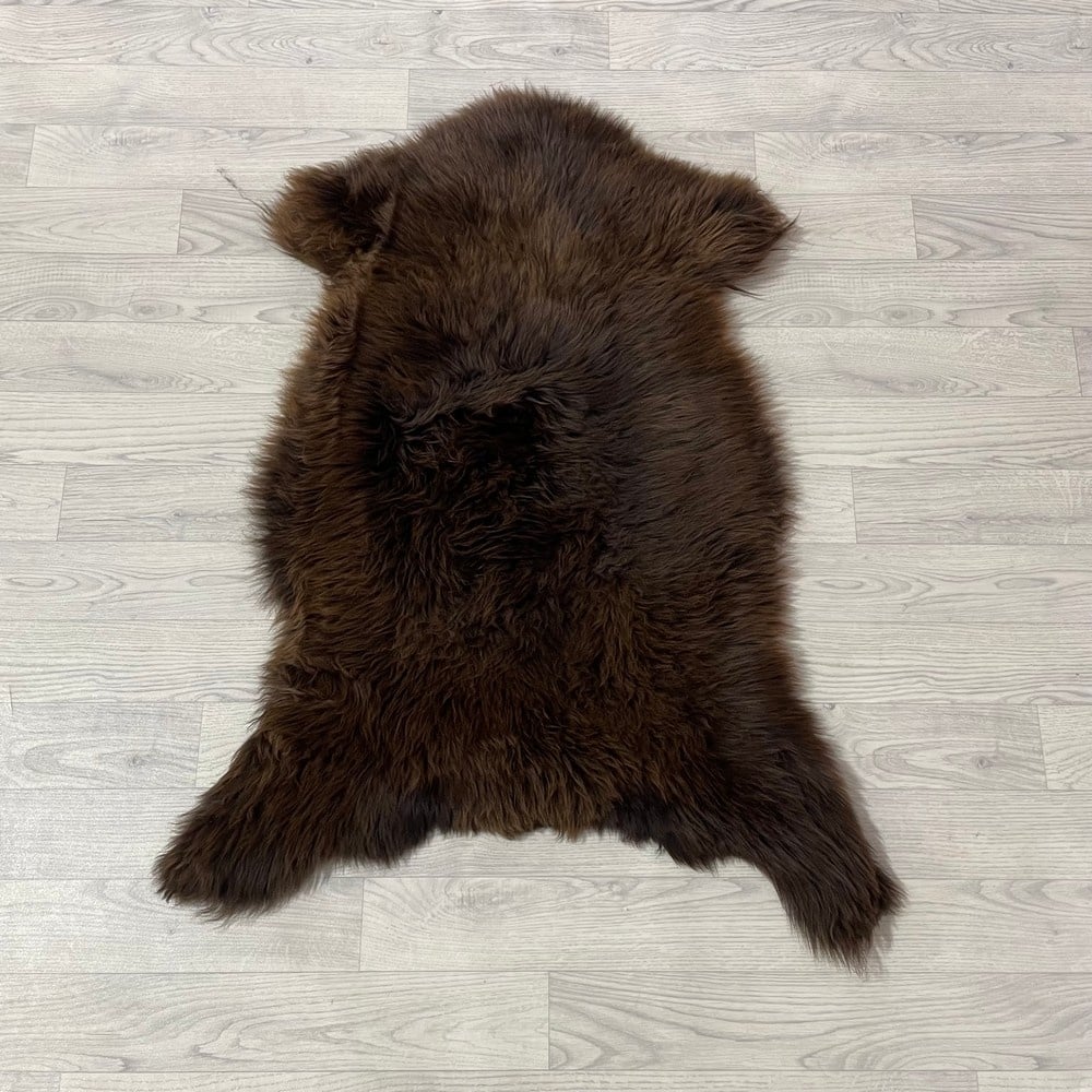 Lederstore Schapenvacht bruin 100x80cm