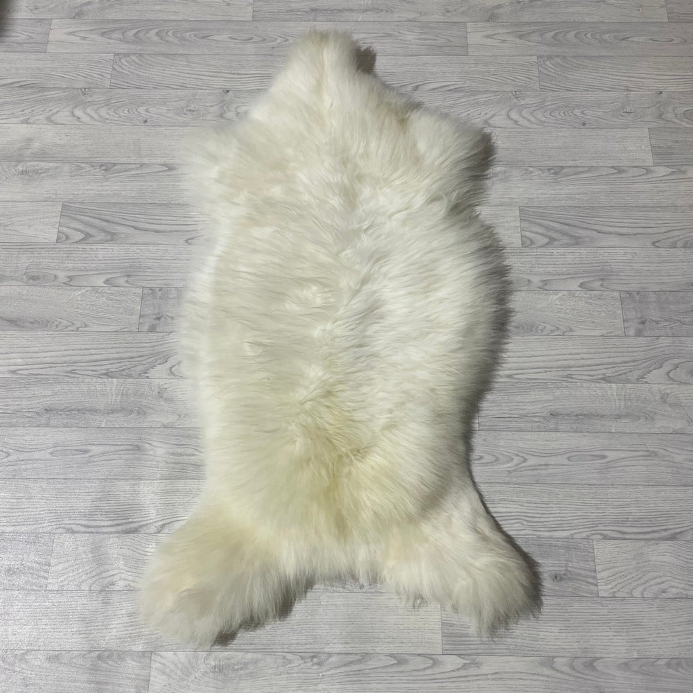 Lederstore Schapenvacht wit 115x65cm