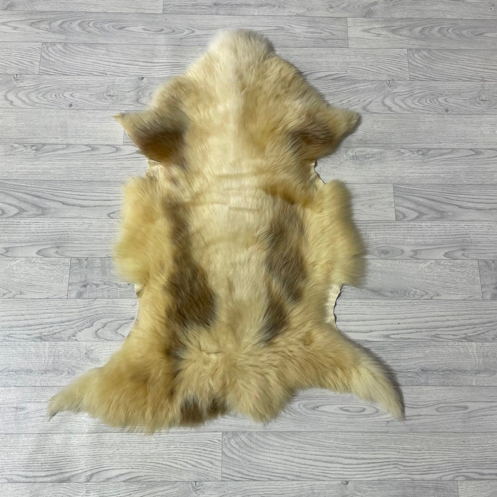 Lederstore Schapenvacht creme bruin 100x70cm