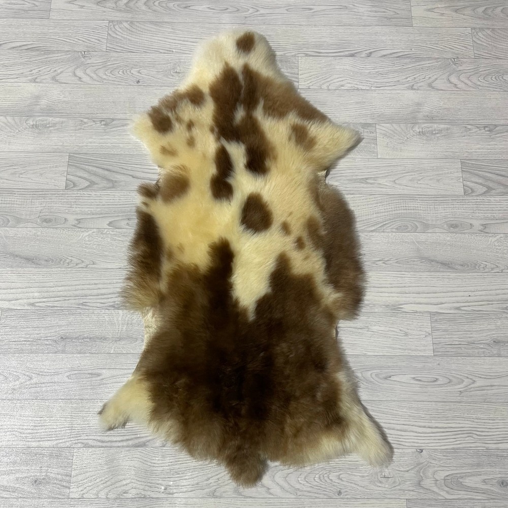 Lederstore Schapenvacht creme bruin 110x60cm