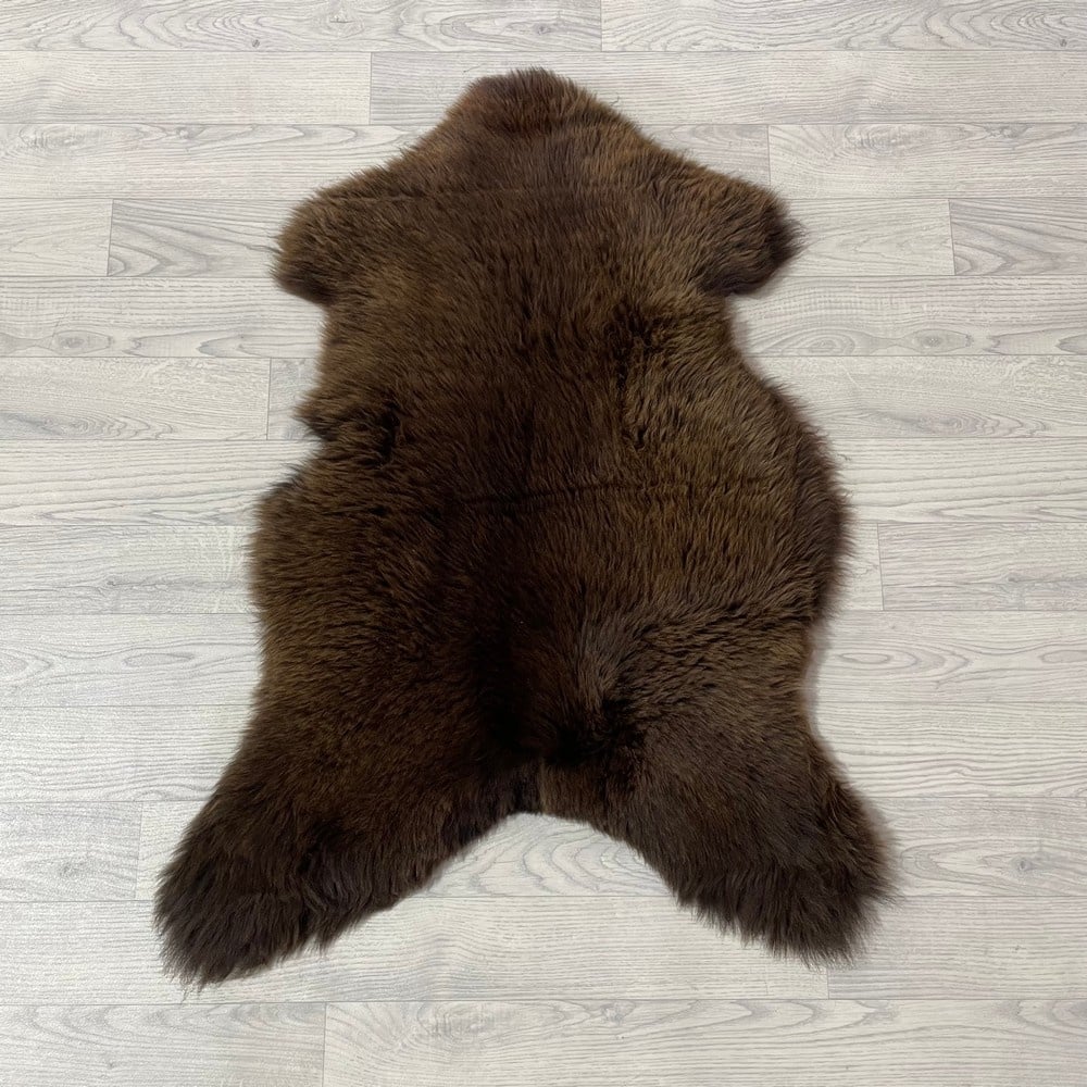 Lederstore Schapenvacht bruin 95x70cm
