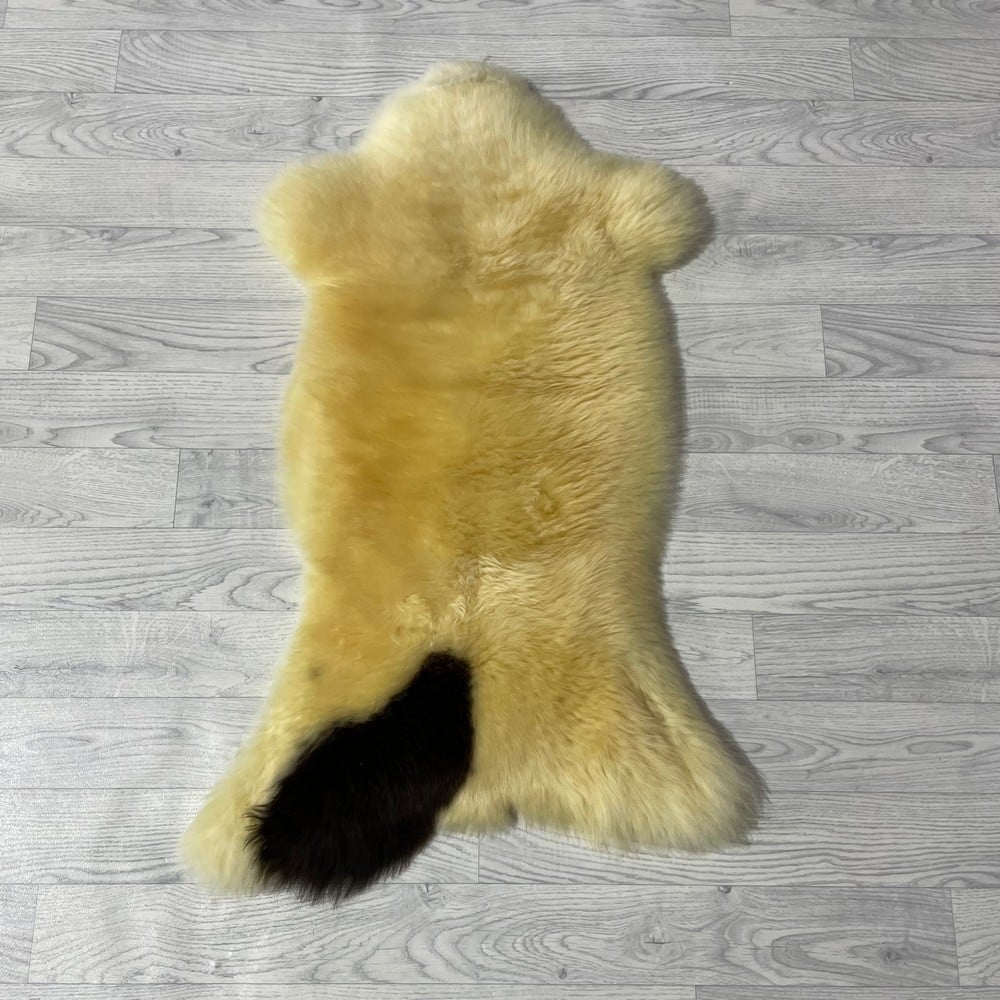 Lederstore Schapenvacht creme bruin 100x60cm