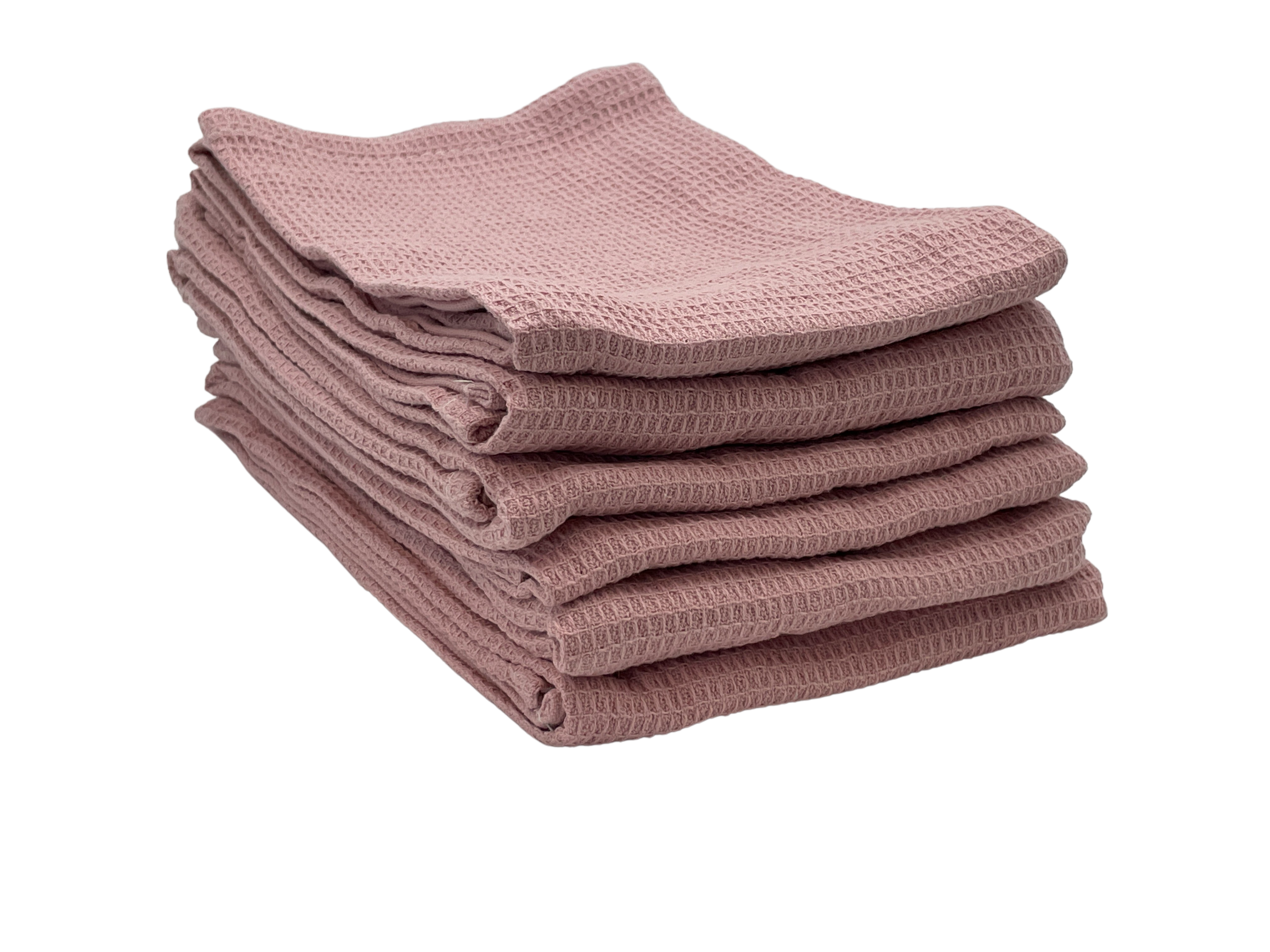 Kade 171 Luxe theedoeken - Roze - Handdoek - Keukendoek - Gewafelde theedoek - Katoen - 45x65cm - Set van 6