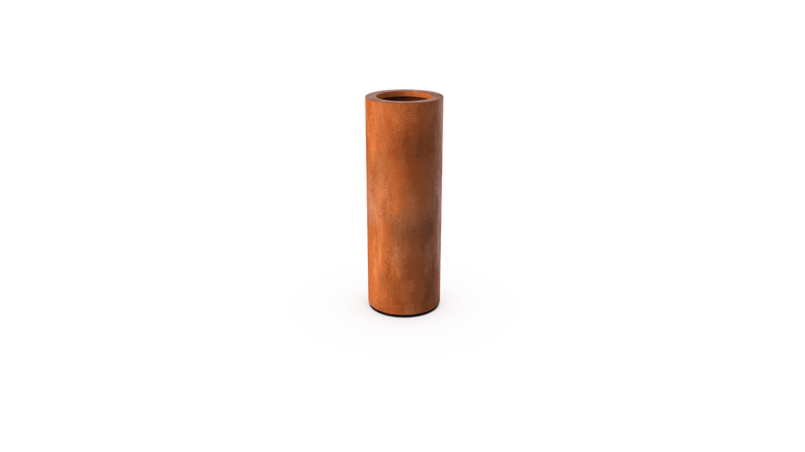 Geroba Ronda B9 ronde plantenbak met bodem 350x800mm - Cortenstaal