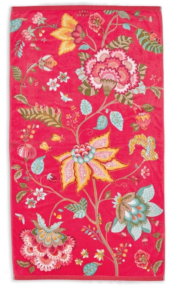 Pip Studio Pip Flowers Strandlaken - Rood 100 x 180 cm