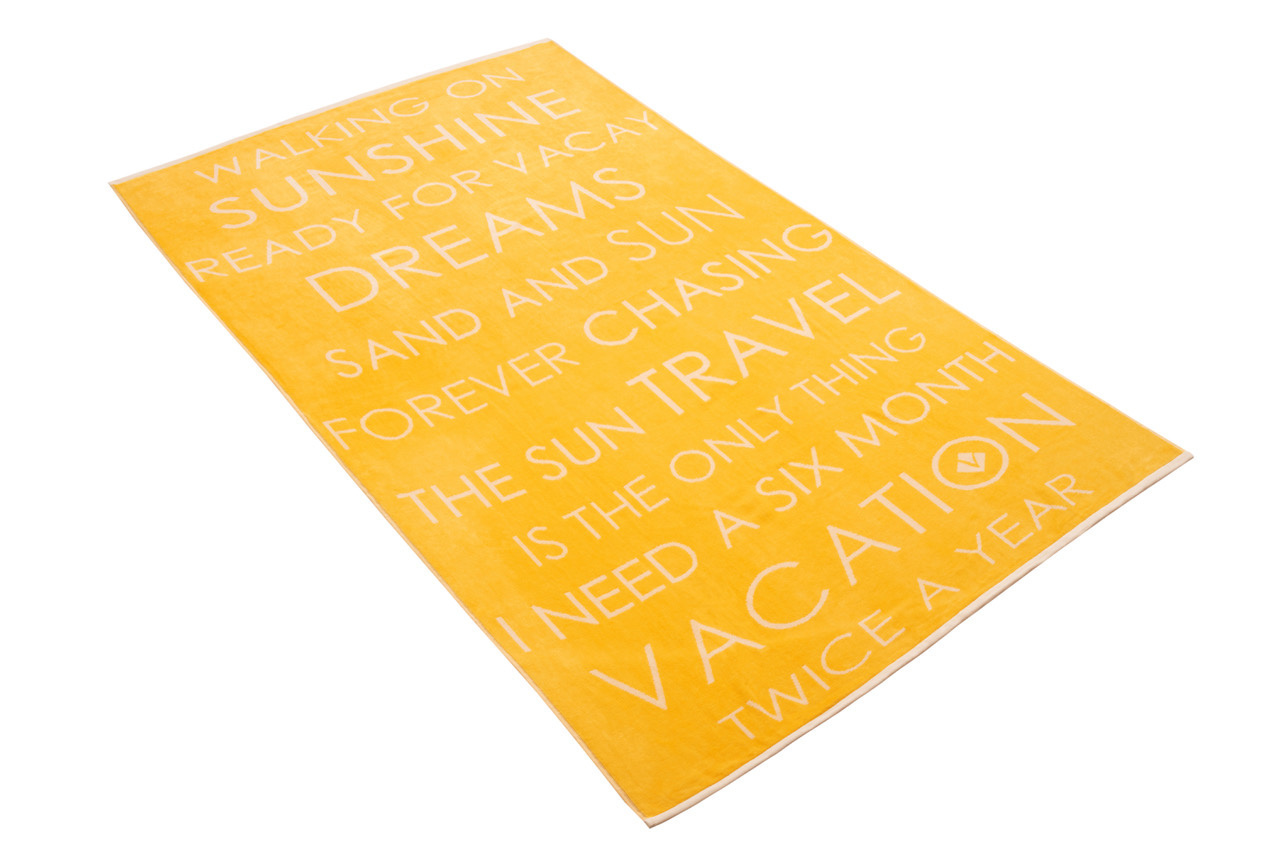 Vossen strandlaken Summer vibes honey 100x180