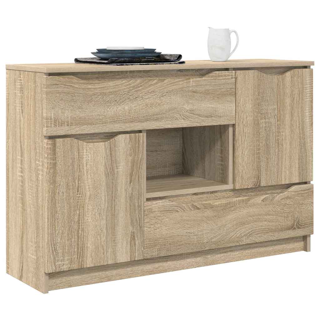 vidaXL Dressoir met lade Sonoma Eiken 100 x 30 x 65,6 Bewerkt hout