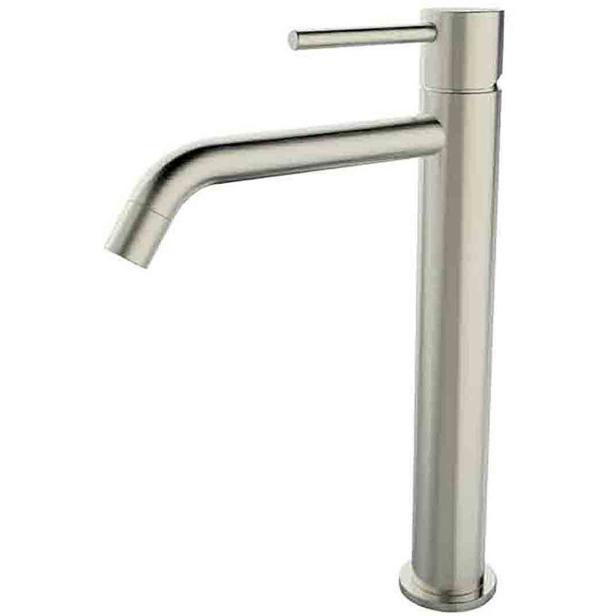 Wiesbaden Style XL Wastafelkraan - Verhoogd - Geborsteld Staal