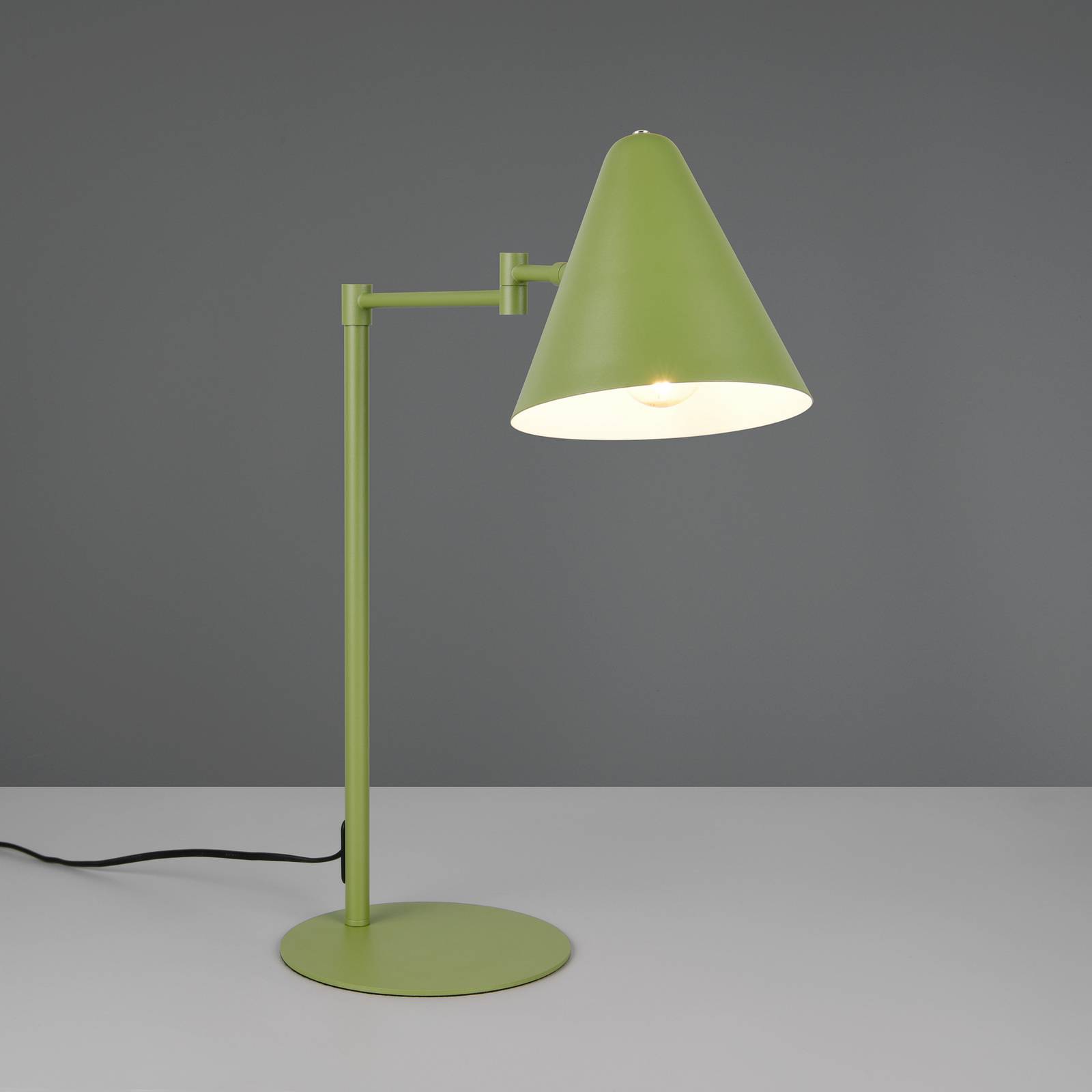 Trio Lighting Tafellamp Cosima, groen, hoogte 50 cm, metaal