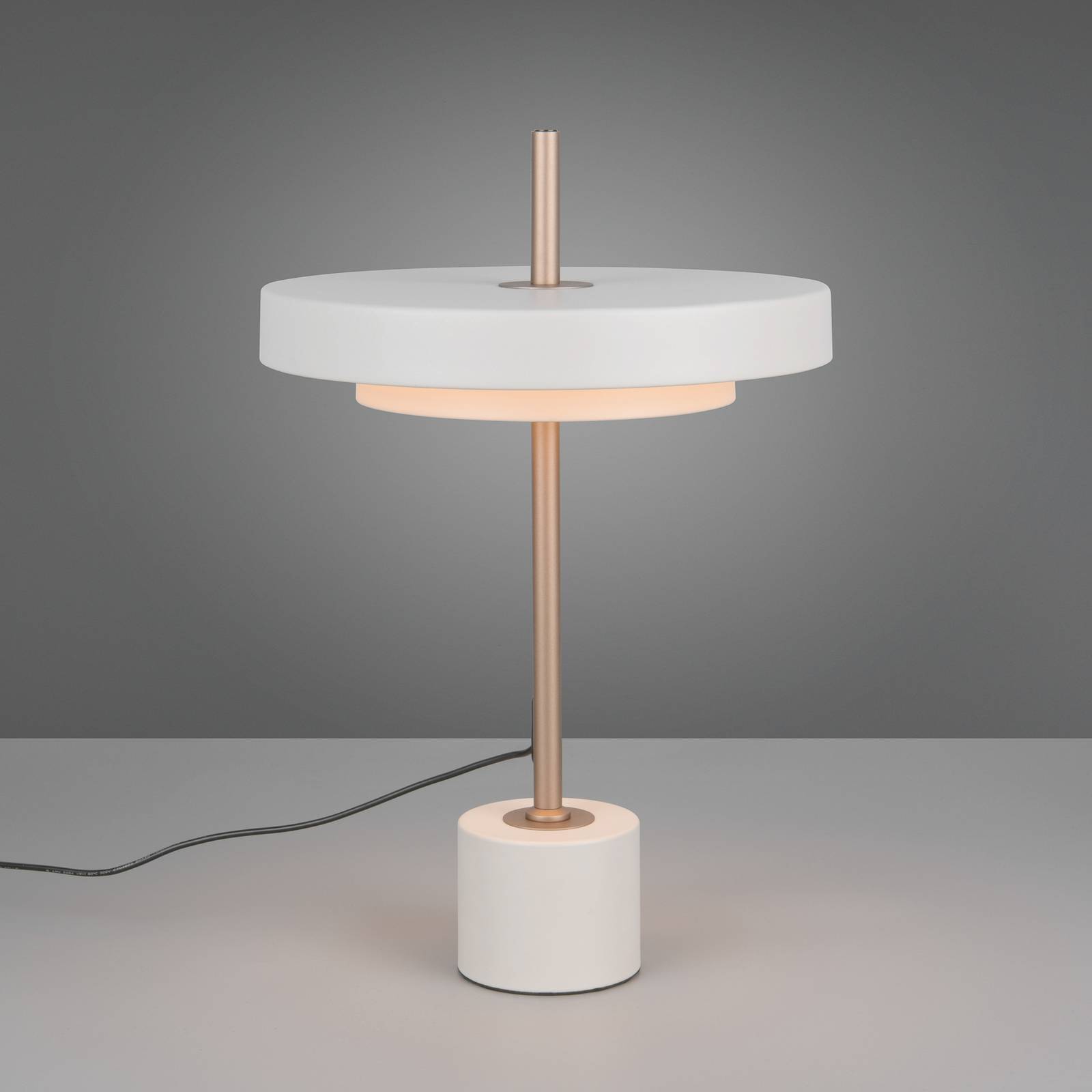 Trio Lighting LED tafellamp Keaton, lichtgrijs, hoogte 45 cm, metaal, CCT