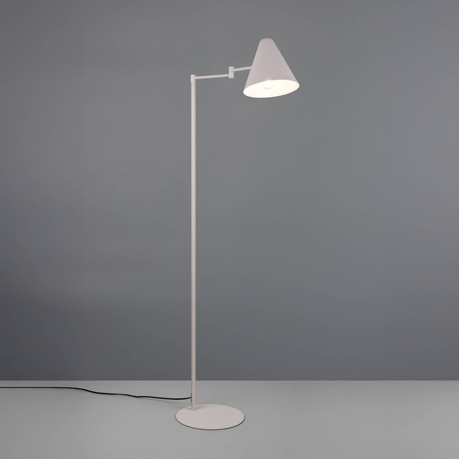 Trio Lighting Vloerlamp Cosima, lichtgrijs, hoogte 126 cm, metaal