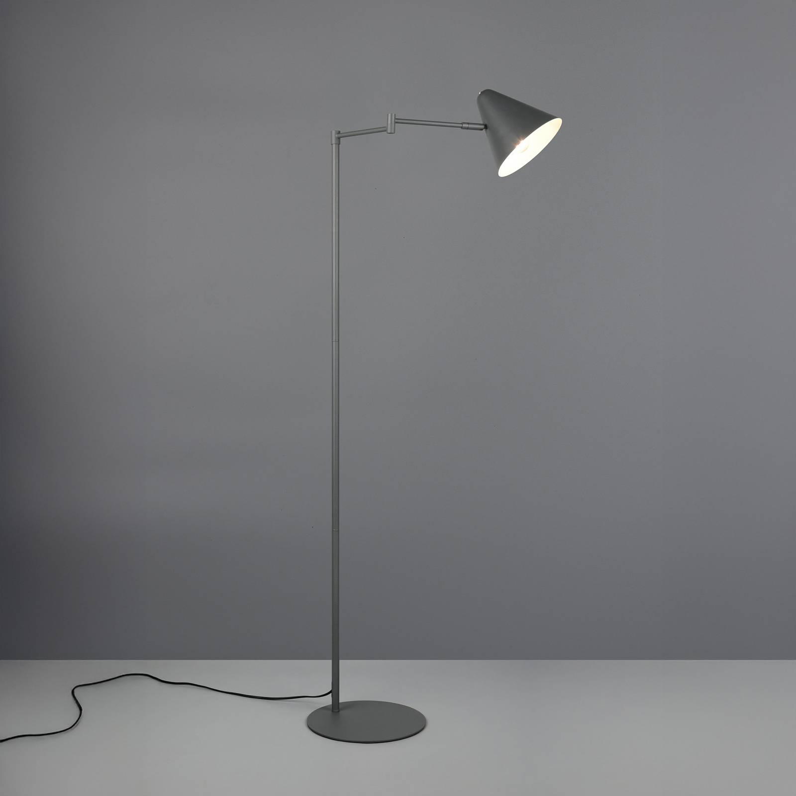 Trio Lighting Vloerlamp Cosima, antraciet, hoogte 126 cm, metaal