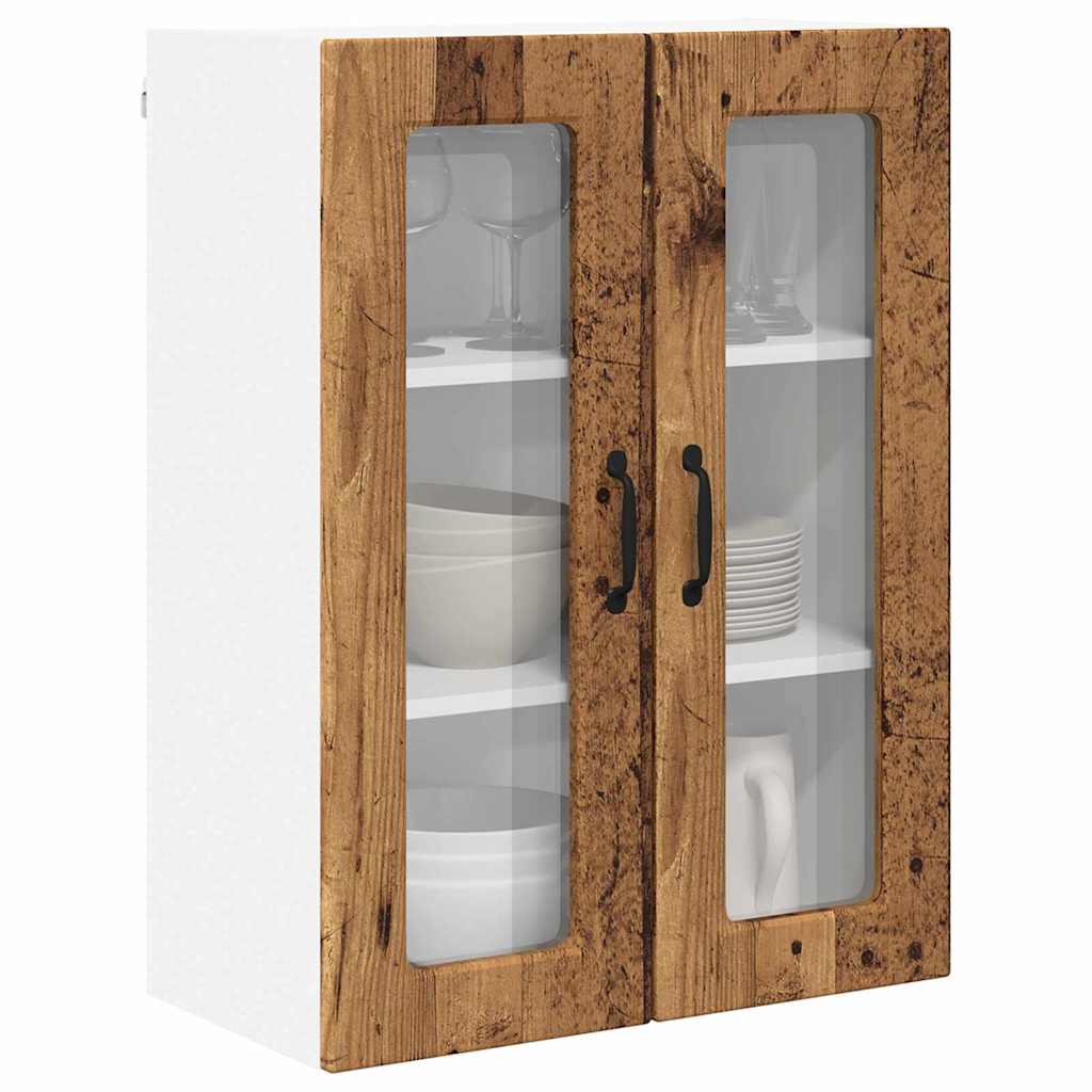 vidaXL Keukenkast aan de muur Oud Hout 60 x 31 x 80 cm Bewerkt hout