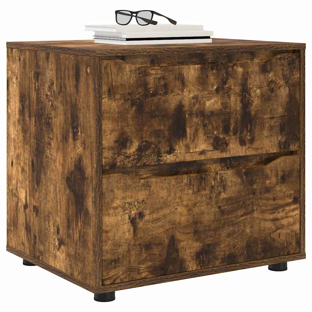 vidaXL Opbergkast Gerookt eiken 60 x 48 x 57 cm Bewerkt hout