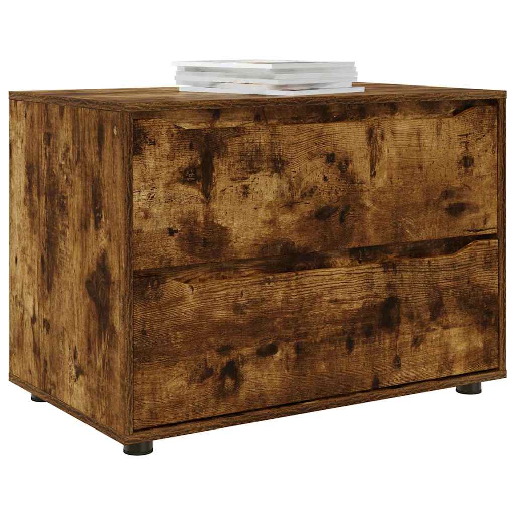 vidaXL Opbergkast Gerookt eiken 80 x 48 x 57 cm Bewerkt hout