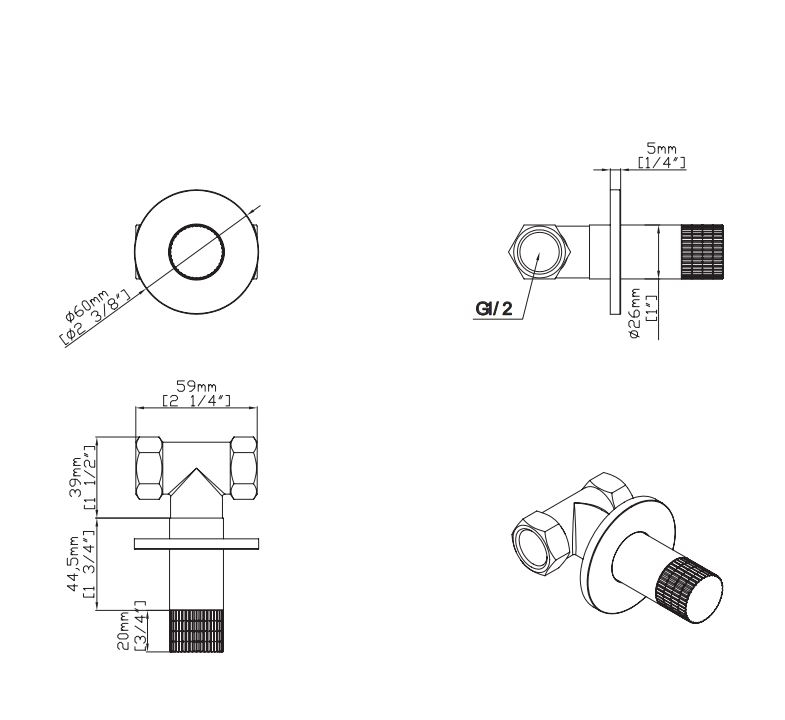 Boss & Wessing Bidetkraan BWS Sensa Koud Water Geborsteld Brons PVD