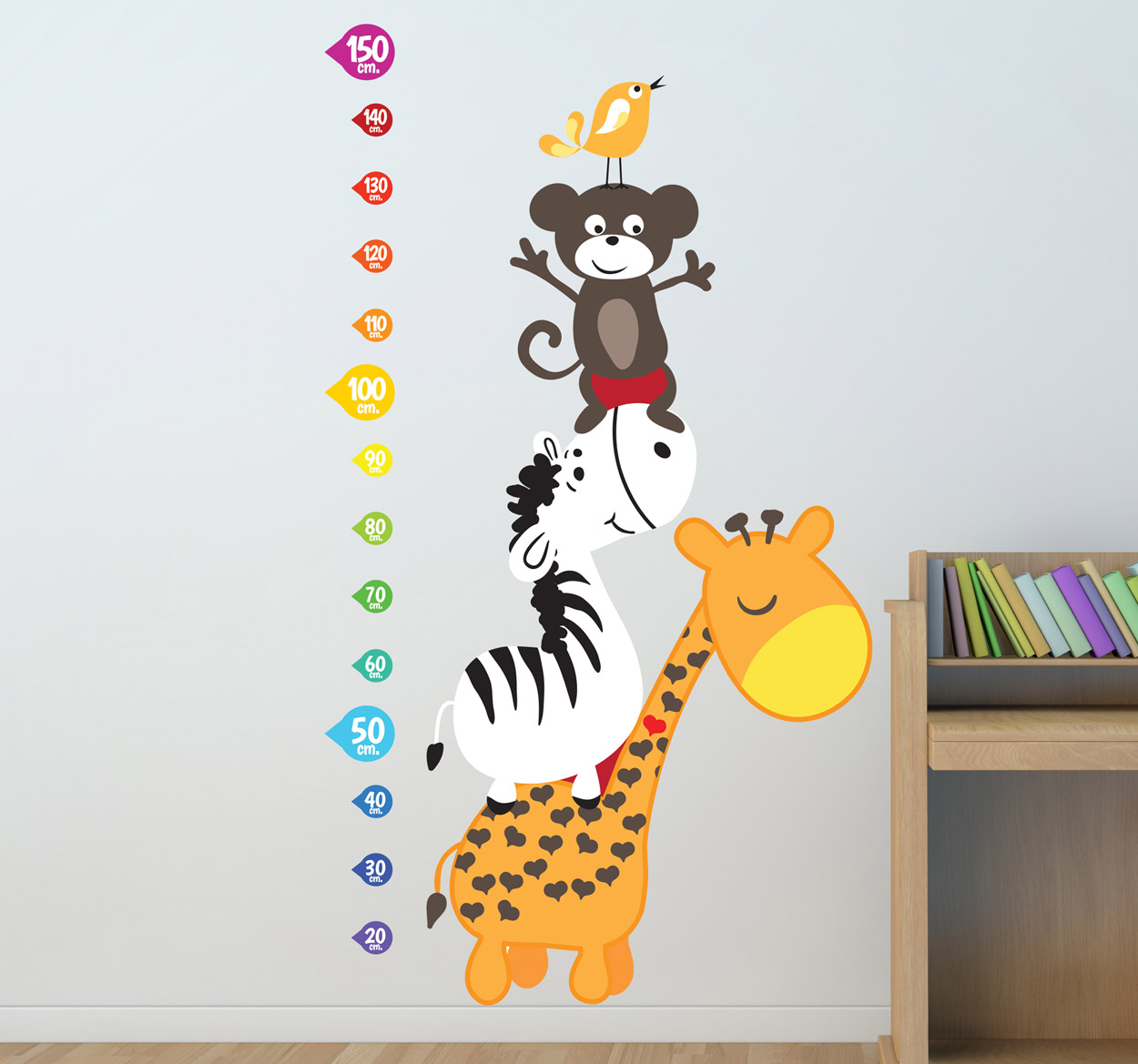 Tenstickers Sticker groeimeter dieren