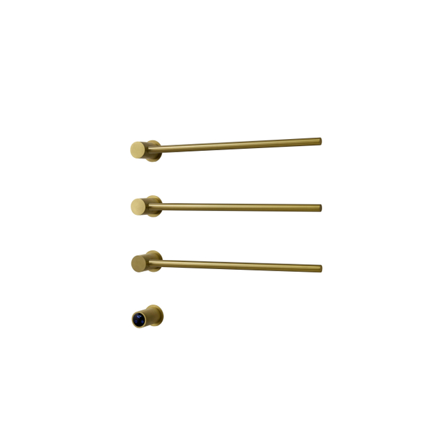 Rosani THREE Elektrische Handdoekradiator - 52x54x13cm - 30watt - geborsteld messing SW1381757