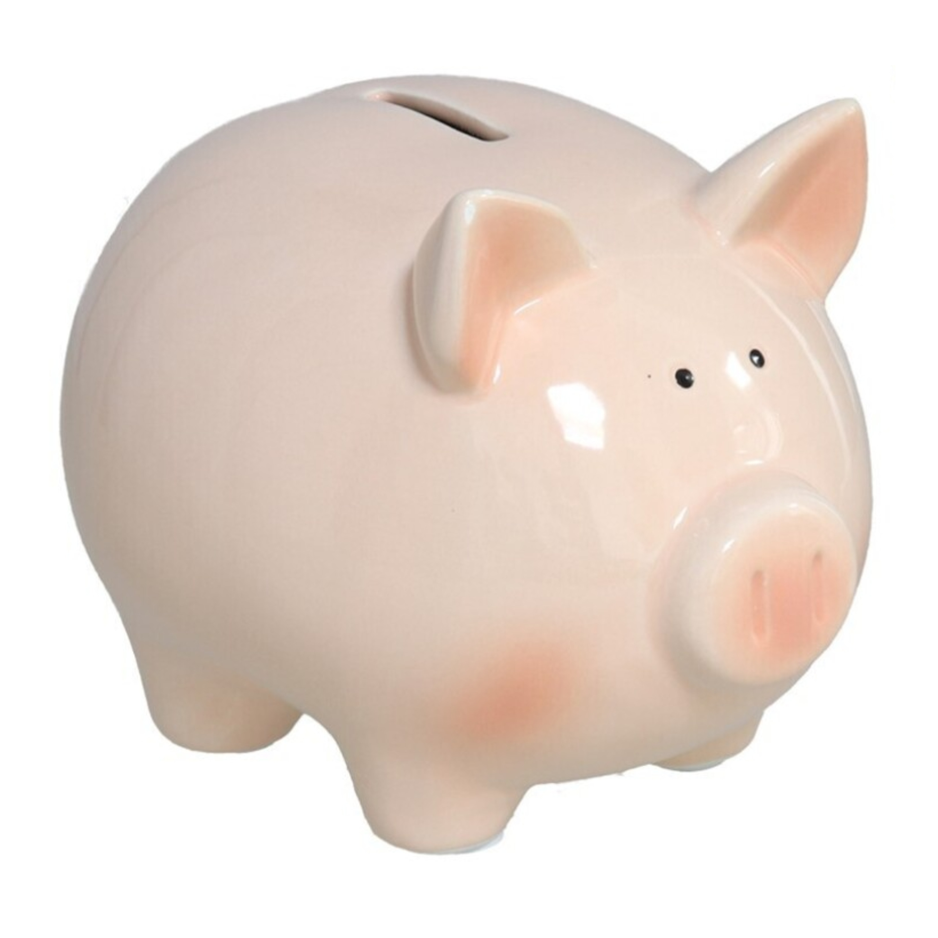 Gerimport Spaarvarken - roze - keramiek - 13 x 17 x 13 cm - spaarpot varken - spaarpot -