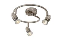 Lucide Caro 3 - opbouwspot - Ø 31 x 13 cm - 3 x 5W LED incl. - satijn chroom