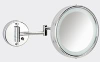 Plieger Basic make-up spiegel met LED-verlichting en zwenkbaar met schakelaar 19 cm, chroom