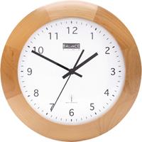 Balancetime Houten Zendergestuurde Wandklok 32cm Analoog Bruin/wit