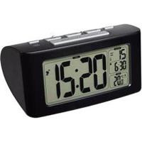 Wekker Zendergestuurd Zwart Alarmtijden: 1 24 uurs weergave, Alarm, Zendergestuurd (DCF77), Binnentemperatuur TFA 60.2532.01