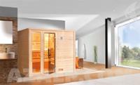 WEKA Sauna Bergen 3, 248x198x204 cm, ohne Ofen, Glastür und Fenster