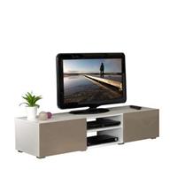 Leen Bakker TV-meubel Borhaug - taupe/wit - 31x140x42 cm