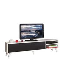 Leen Bakker TV-meubel Heidal - wit/zwart - 43,2x165x40 cm