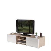 Leen Bakker TV-meubel Borhaug - wit/eikenkleur - 31x140x42 cm
