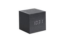 Karlsson alarmklok Cube black - wit LED