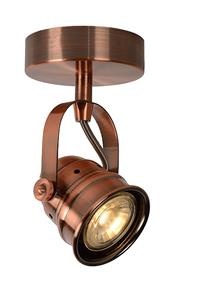 Lucide Dreh- und schwenkbarer LED Leuchtenspot Cigal im Vintage Stil in kupfer mit einer Brennstelle - Kupfer