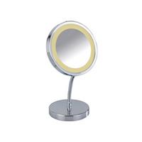 Woodynox Staande spiegel met LED-lamp, WENKO