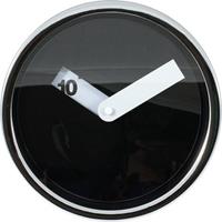 Tiq Wandklok  design chrome diameter 200mm zwart