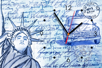 Contento Statue of Liberty Sketch wandklok