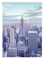 home24 Lichtblick Rollo New York 120x150 cm (BxH) Blau/Grau Webstoff