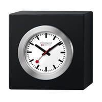 Mondaine 5cm Swiss Railways Desk Clock Unisexuhr in Schwarz A6603031884SBB