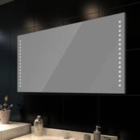 vidaXL Badspiegel mit LED-Leuchten 100×60 cm Silber