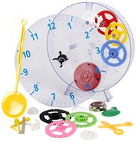 technoline Techno Line Geneva Kids Clock Mechanisch Wandklok bouwpakket 20 cm x 3.5 cm Transparant